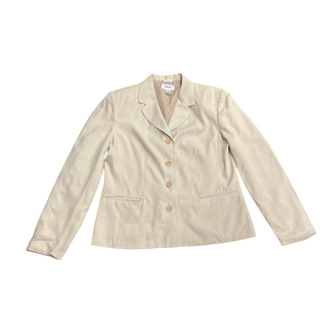 Vintage Talbots Pure Silk Button Down Blazer SZ 10 Career Office Workwear