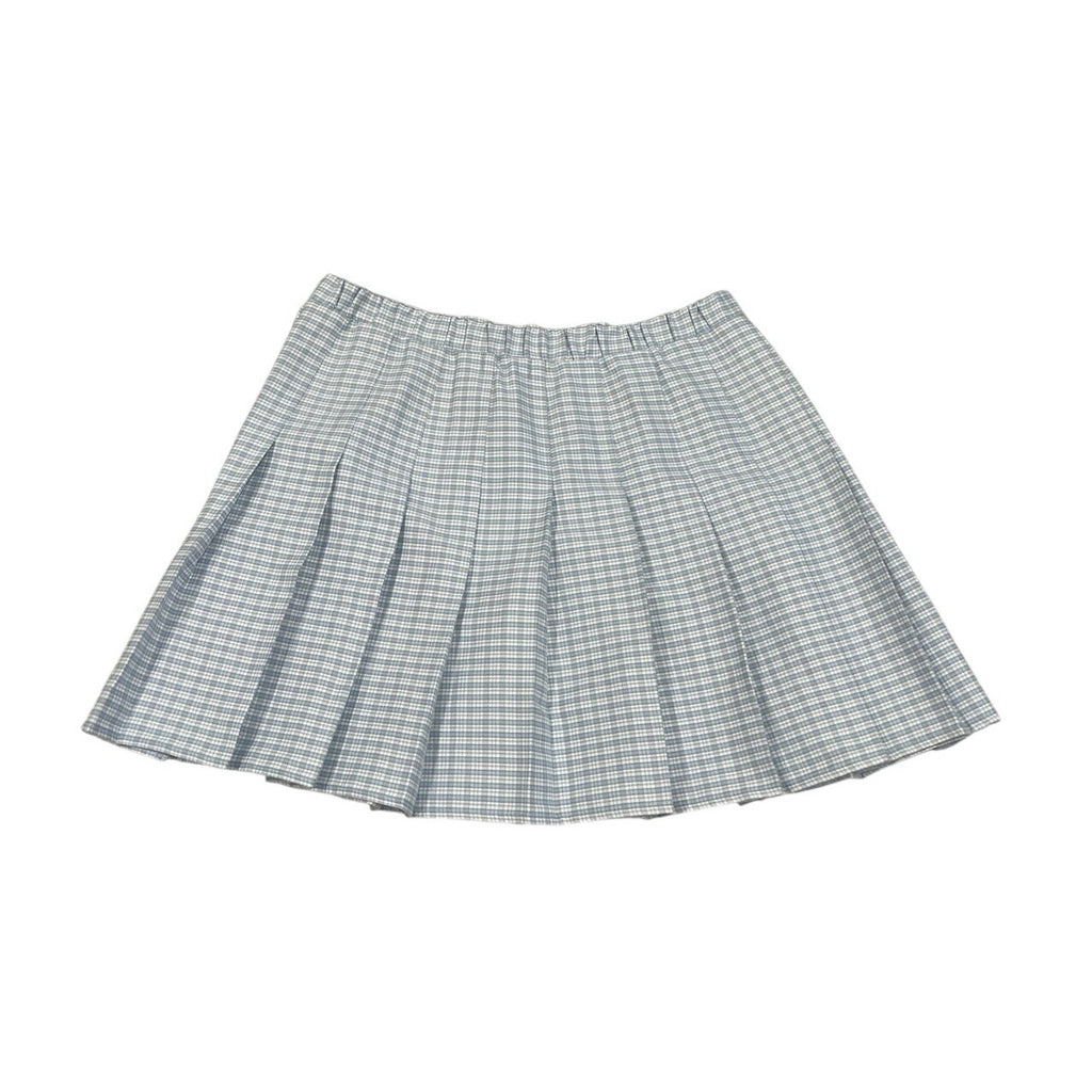 Rewind Plaid Pleated Skater Skirt SZ L High Waisted Schoolgirl Preppy Academia