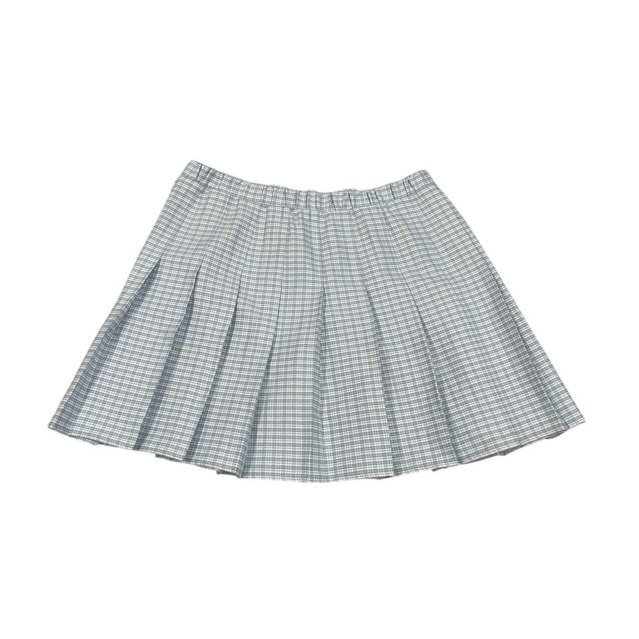 Rewind Plaid Pleated Skater Skirt SZ L High Waisted Schoolgirl Preppy Academia