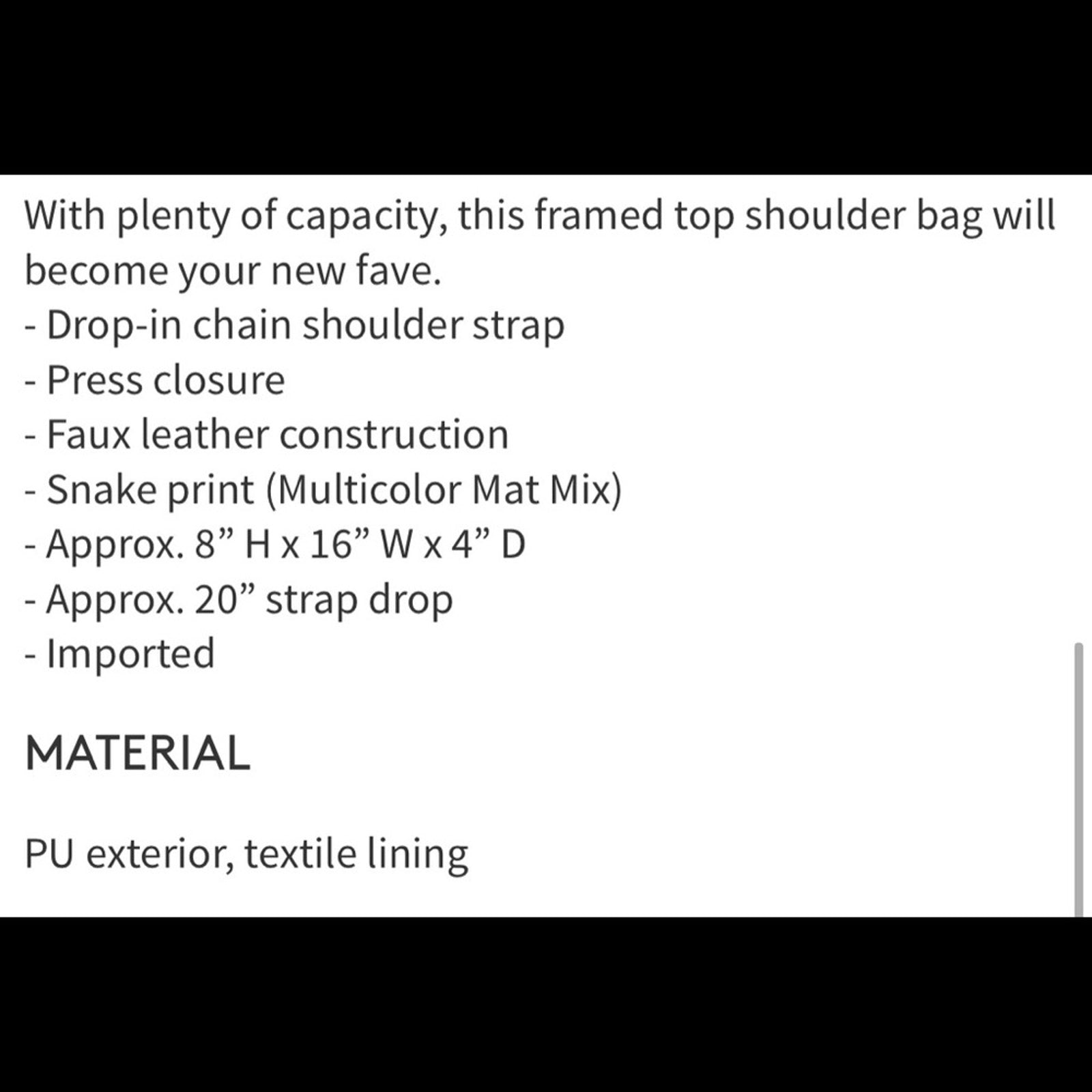 Who what wear chara purse