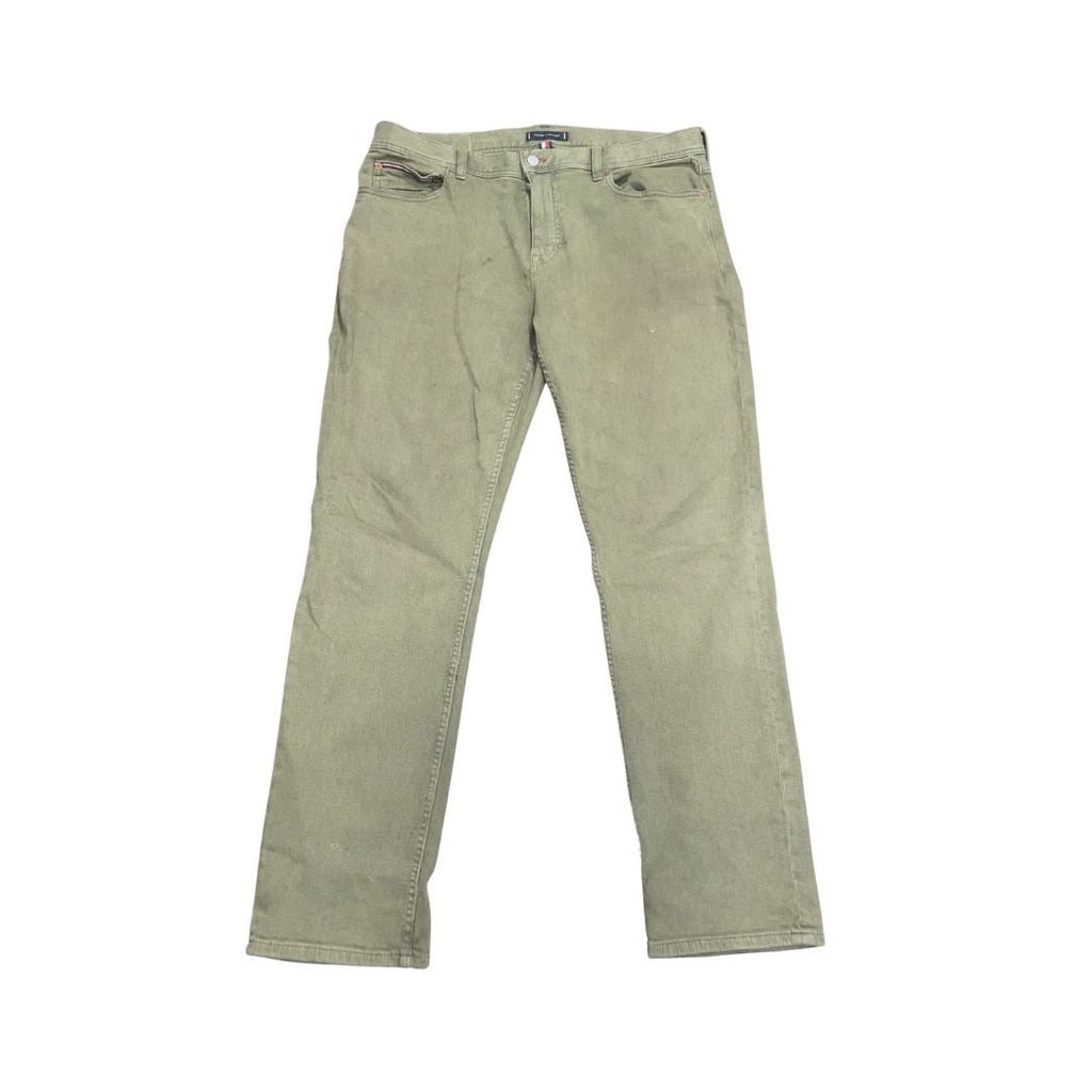 Tommy Hilfiger Green Denim Straight Leg Jeans SZ 36X32 Streetwear Casual Preppy