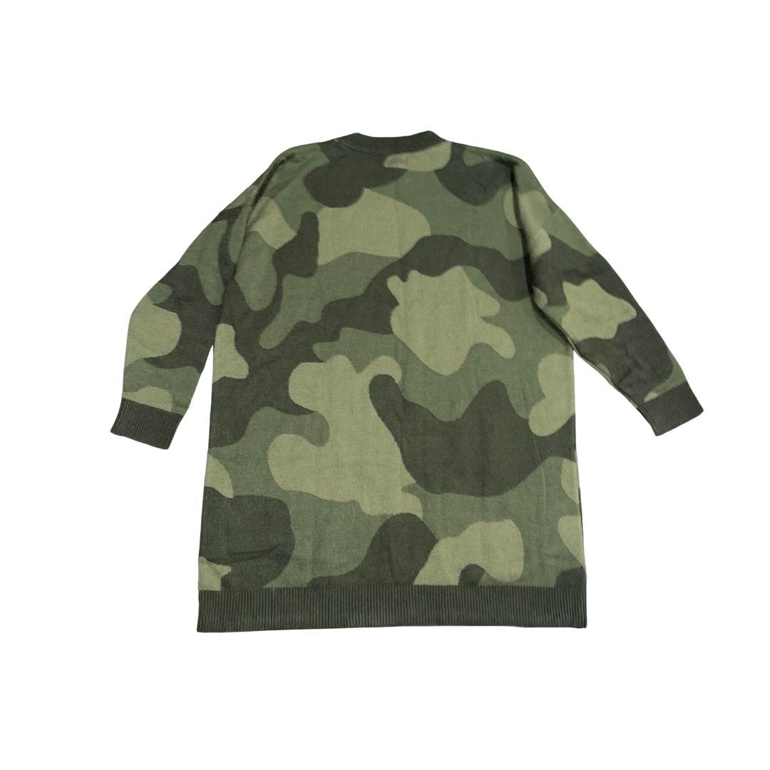 Mud Pie Hathaway Oversized Fit Camouflage Sweater Dress Size Medium
