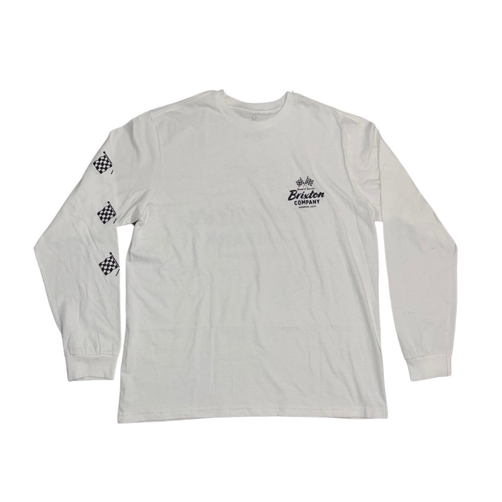 Brixton Wayburn Standar T-Shirt Race Day Print 100% Cotton NWT Size Large