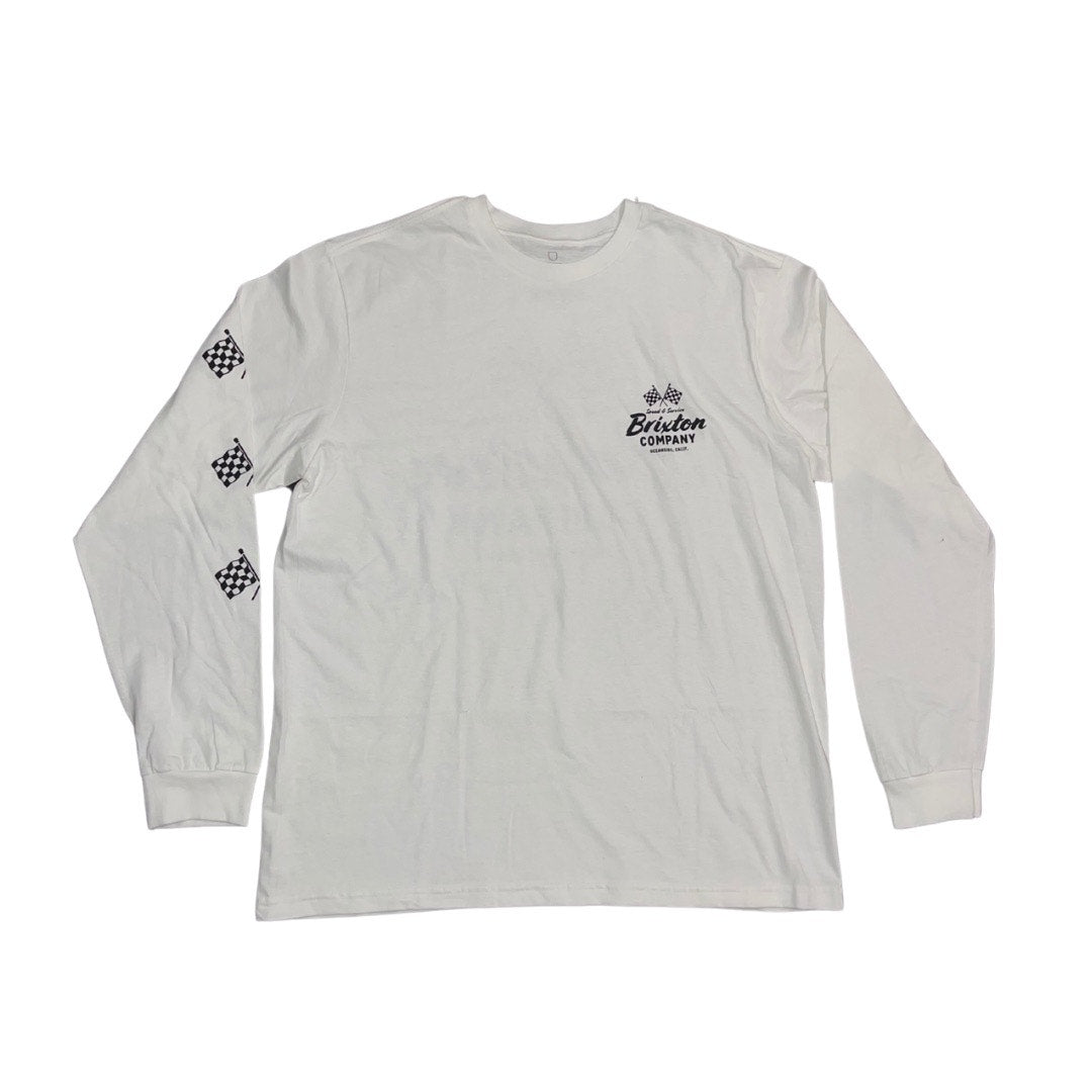 Brixton Wayburn Standar T-Shirt Race Day Print 100% Cotton NWT Size Large