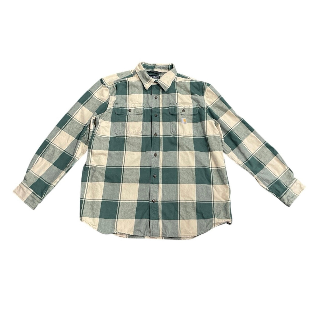 Carhartt Loose Fit Heavyweight Flannel Long Sleeve Plaid Shirt SZ XL Gorpcore