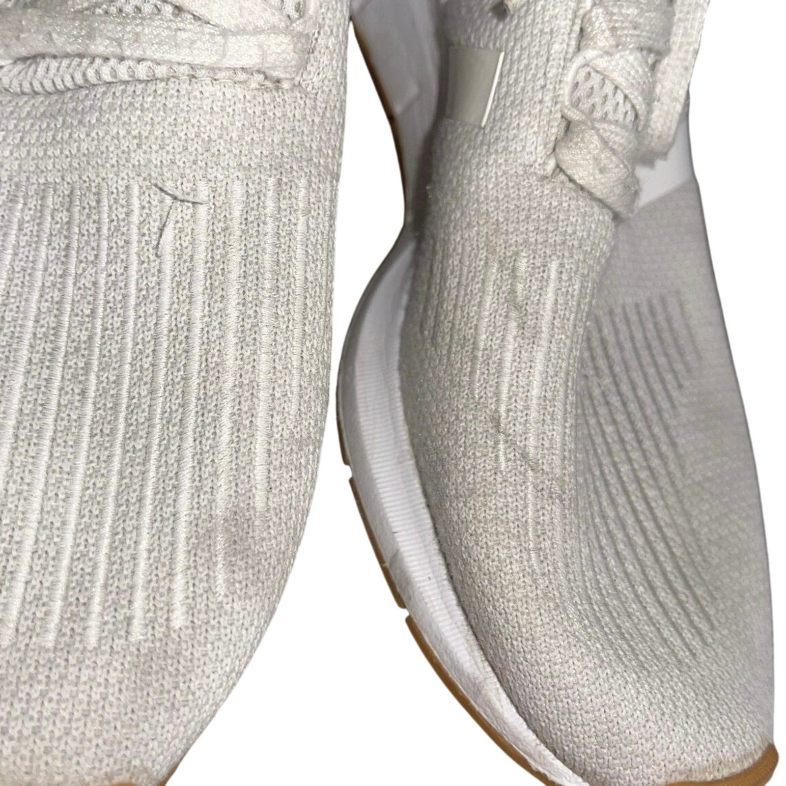 Adidas Swift Run 1.0 Sneakers size 12 White Fleece Running Confort Lace up Knit