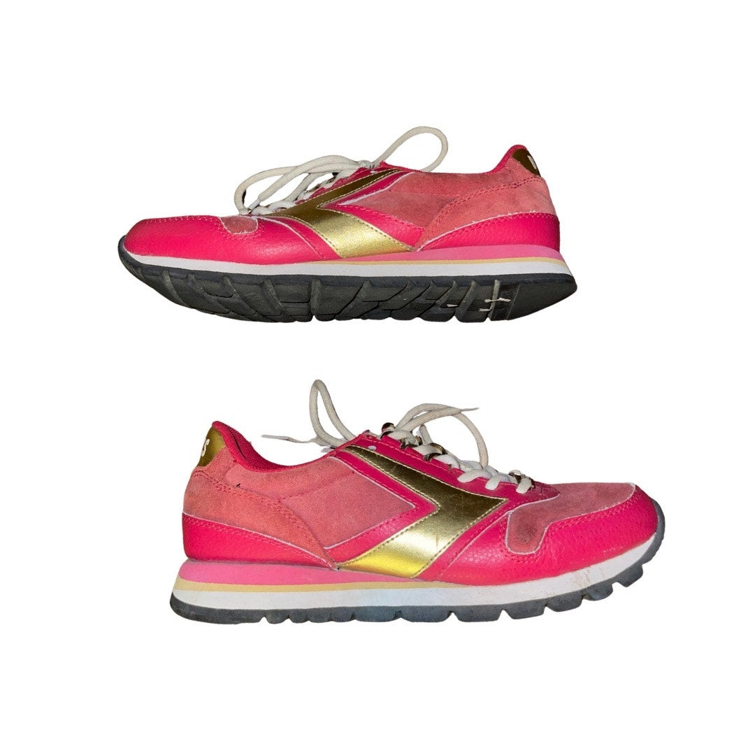 Brooks Heritage Chariot Red & Gold Sneakers Retro Running Shoes Athletic Size 8