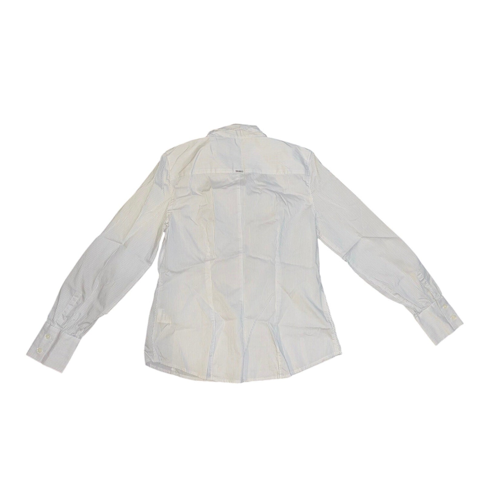 Calvin Klein Women Button up Collar long sleeve pinstripe Blouse