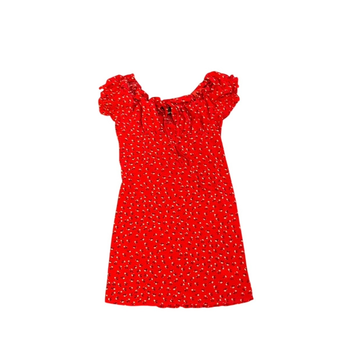 Windsor Off the Shoulder Floral Mini Dress SZ S Flirty Milkmaid Smoked Y2K