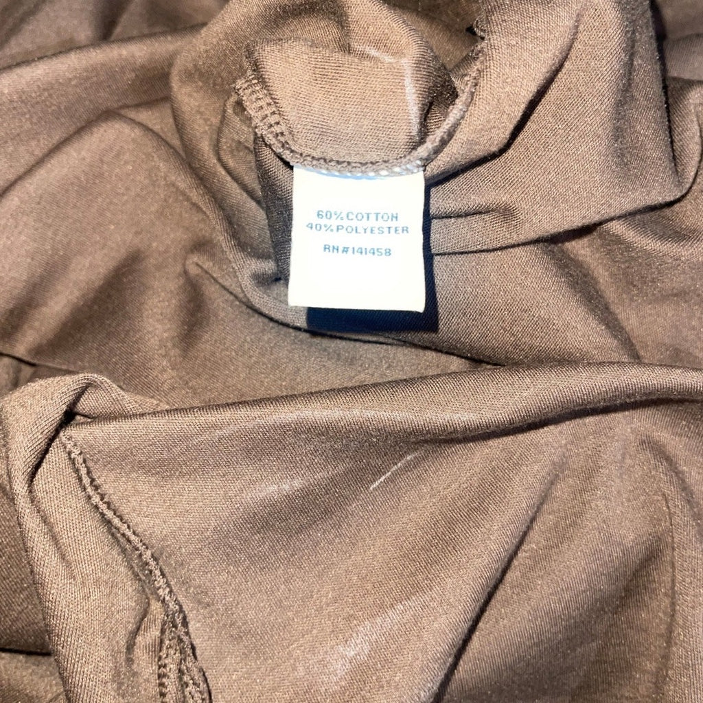 Cali and York Brown Top Size Medium Casual Office Blouse