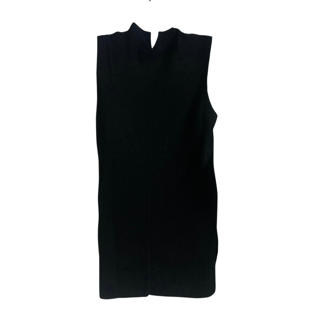 Calvin Klein Wool Blend Sleeveless Mocked Neck Knit Tunic Top SZ S Casual Chic