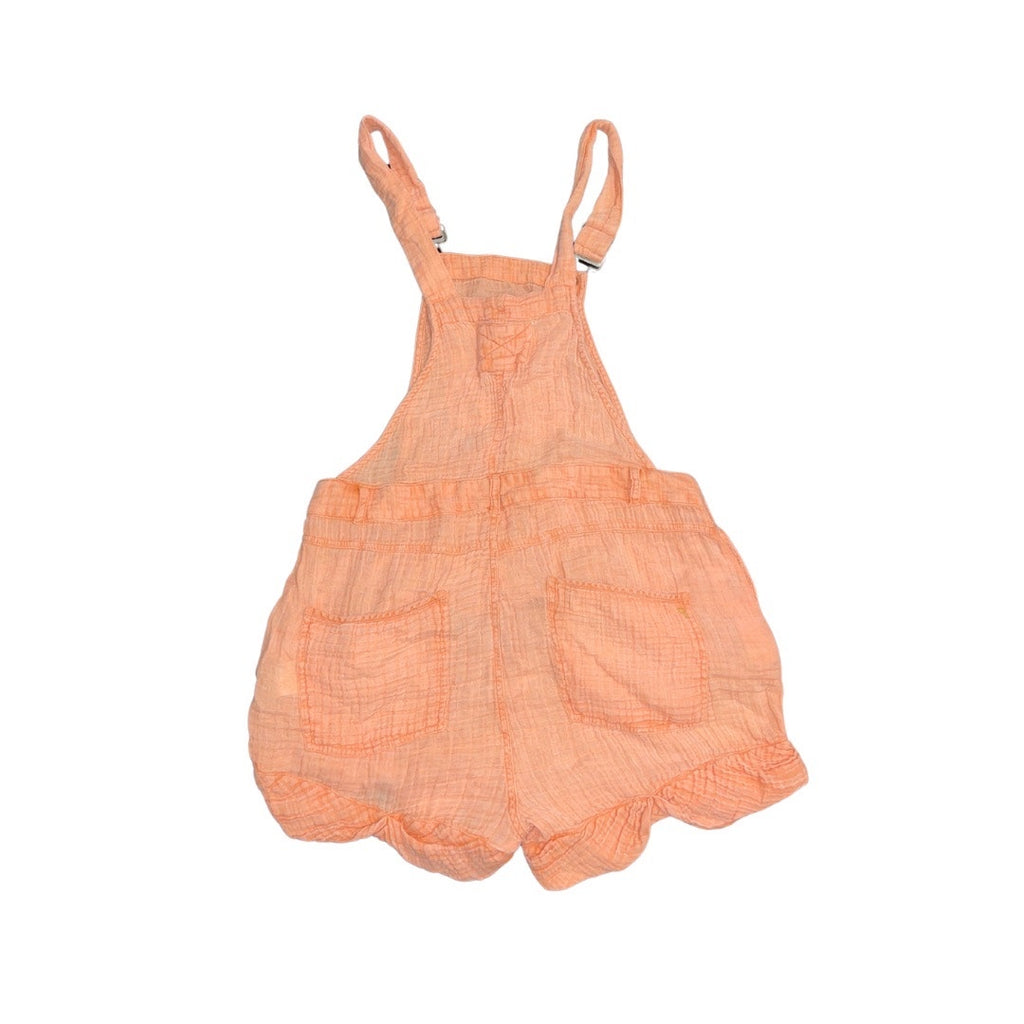Anthropologie Pilcro Gauze Micro Overalls Peach Shorts Size O Cotton Romper