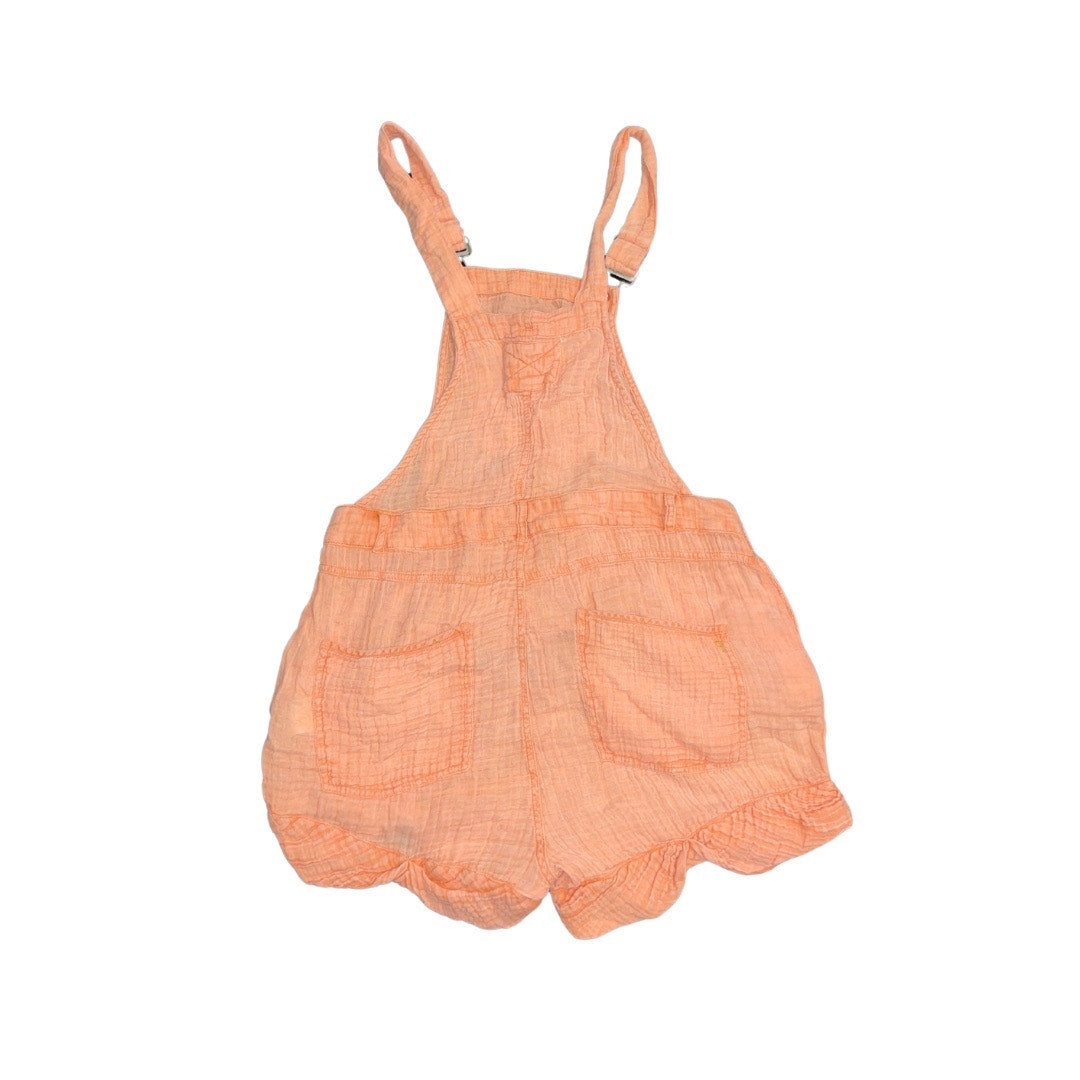 Anthropologie Pilcro Gauze Micro Overalls Peach Shorts Size O Cotton Romper
