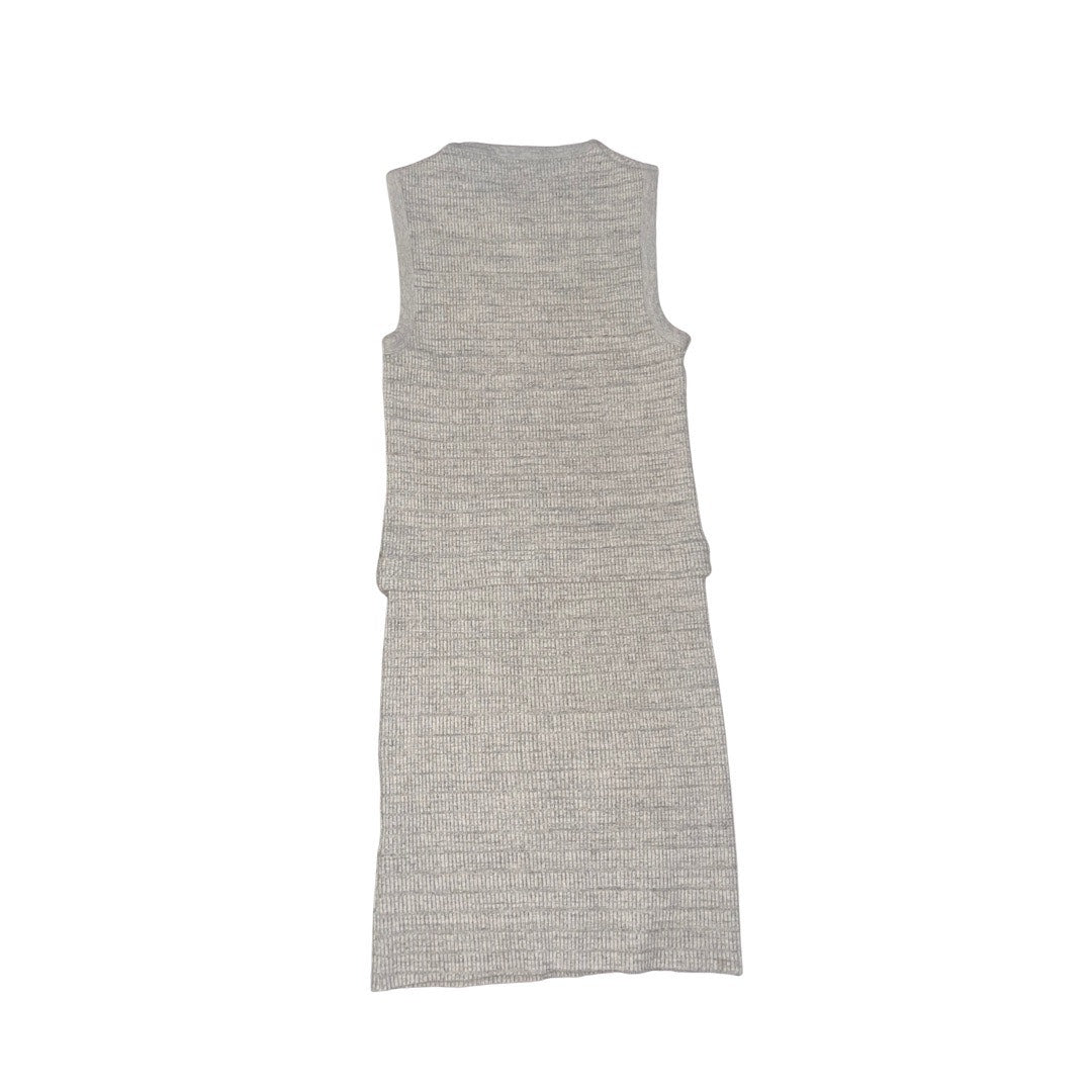 Standard James Perse Ribbed Knit Tank Dress Size 2 Heather Gray Bodycon