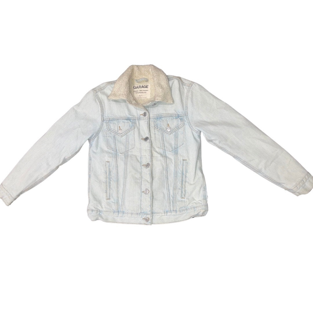 Garage Coupe Girlfriend Fit Small Denim Jean Sherpa Lined Jean Jacket Size P/S