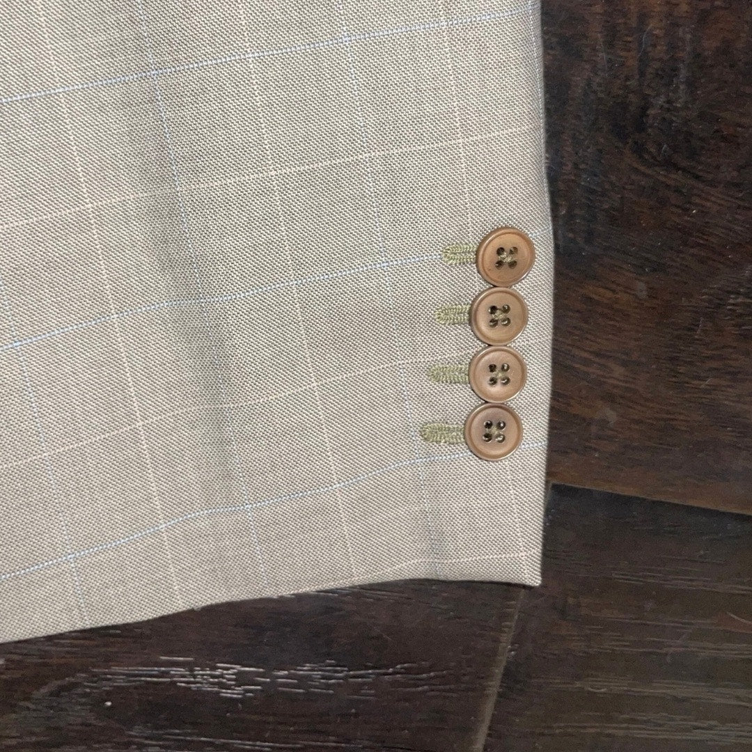 Vintage Claiborne Men's Wool Blazer Coat 44L W38 Office Career Business Wedding