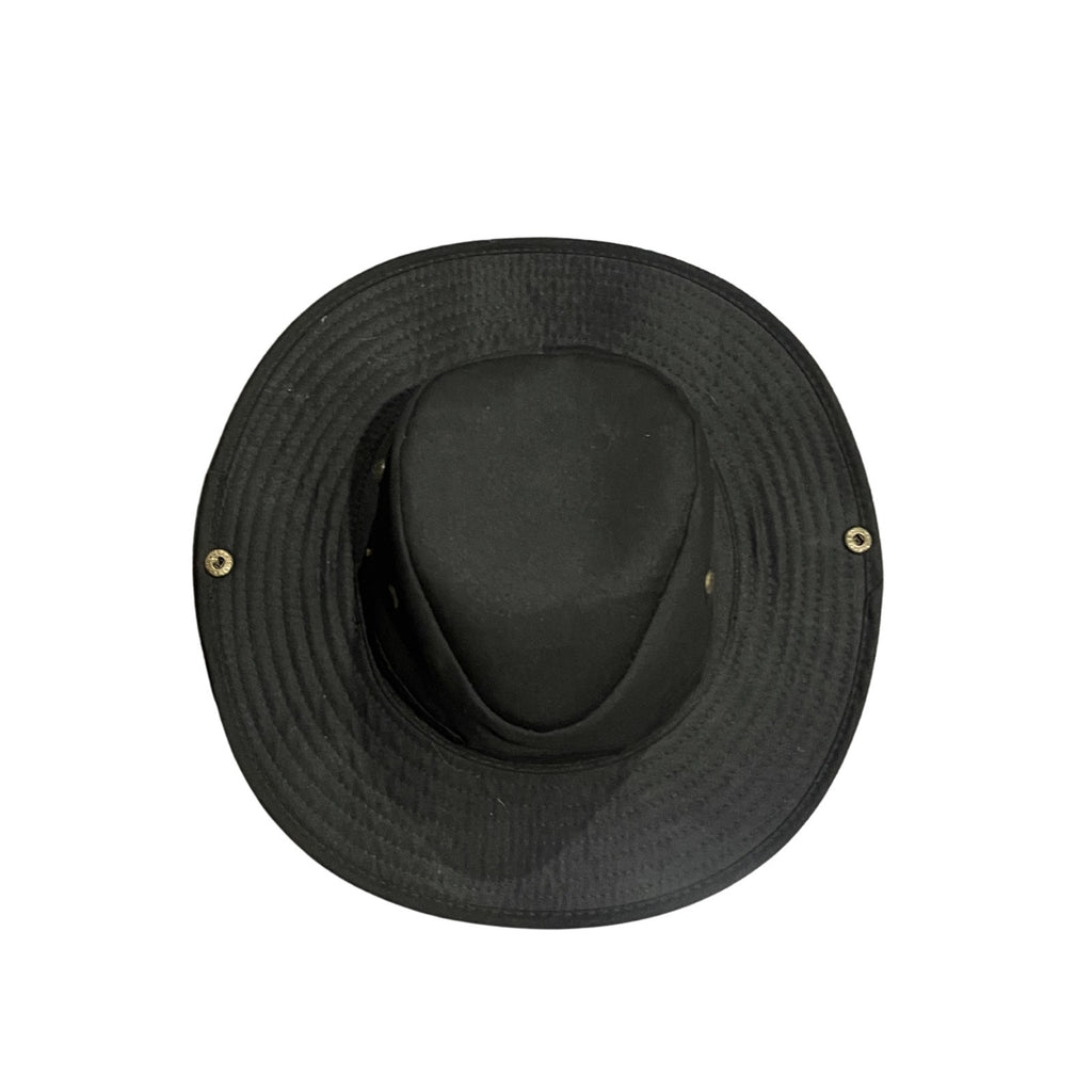 Boonie Hat Aussie Black Flip Brim Ventilation Camp Safari Outdoors Sun Hat NWOT