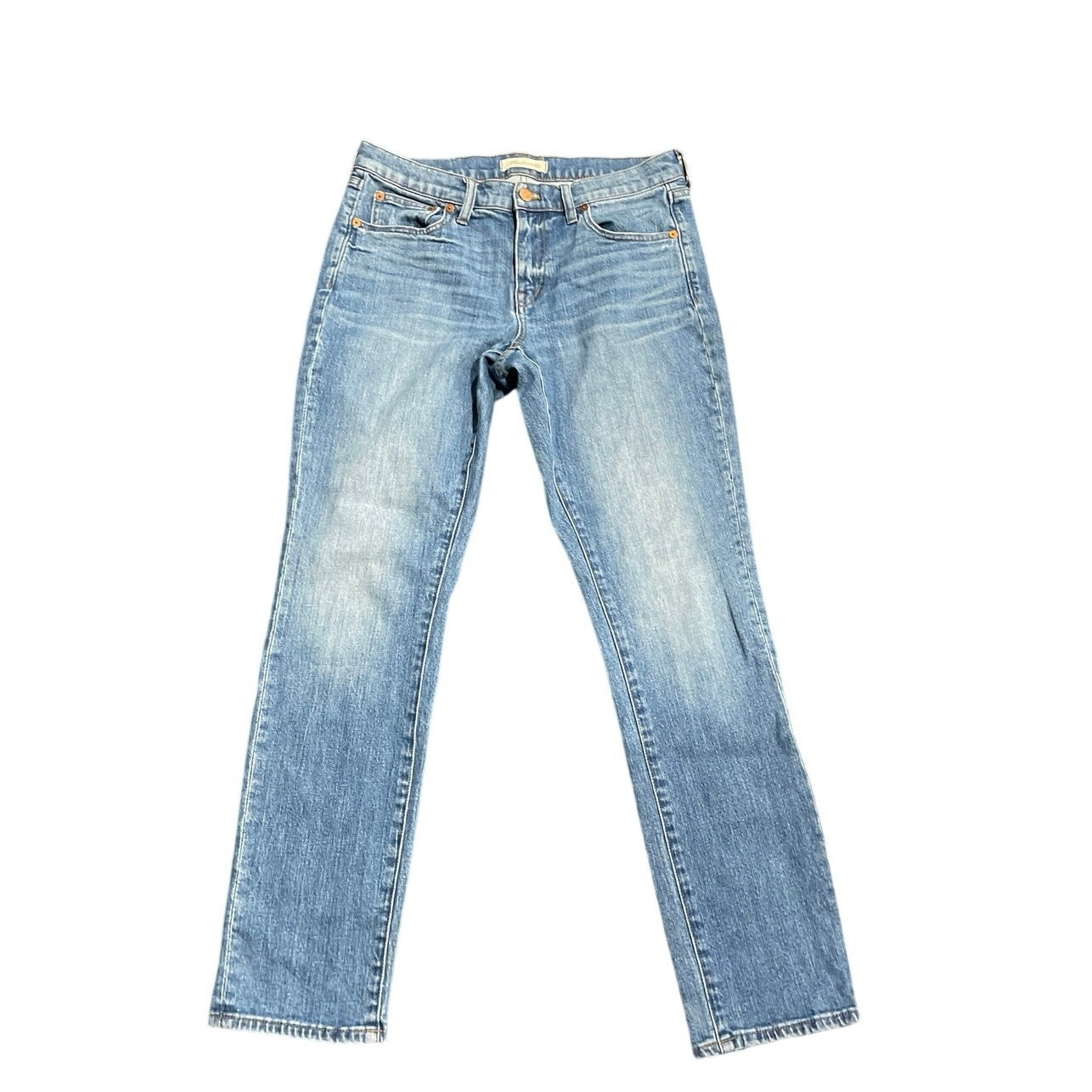 Madewell The Slim Boyjean Denim Jeans Size 27 Classic Straight Leg Fit Mid Rise