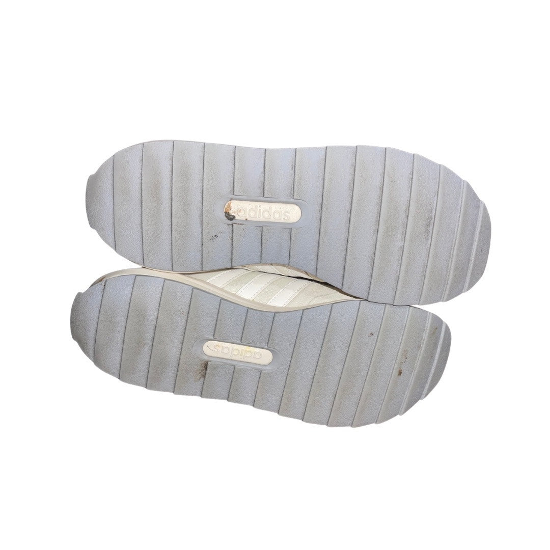 Adidas Women Retrorun Size 8 White Running Shoes Athletic Sneakers Comfort