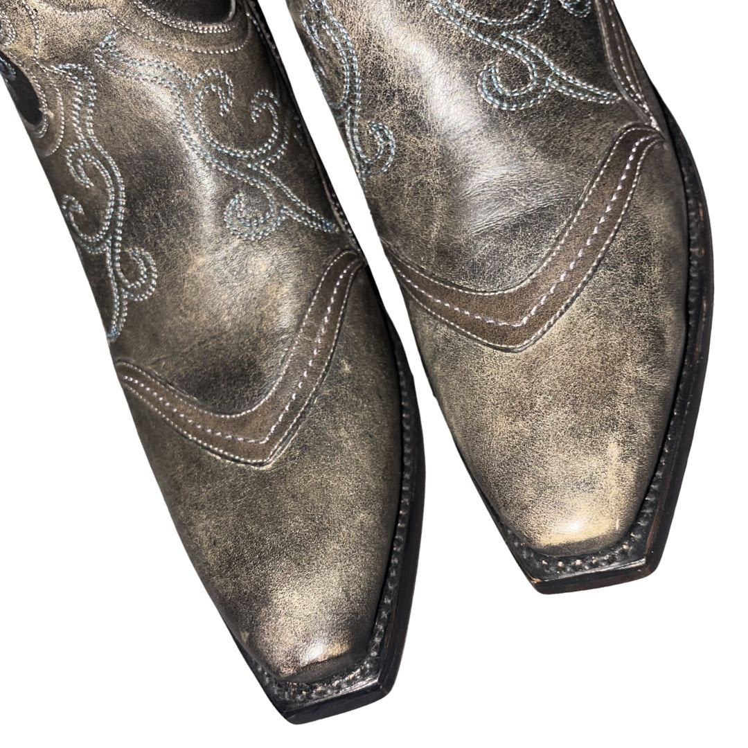 Lucchese Women's Black Tall Mosaic Cowboy Western Boots  SZ 7 NWOB Cowgirl