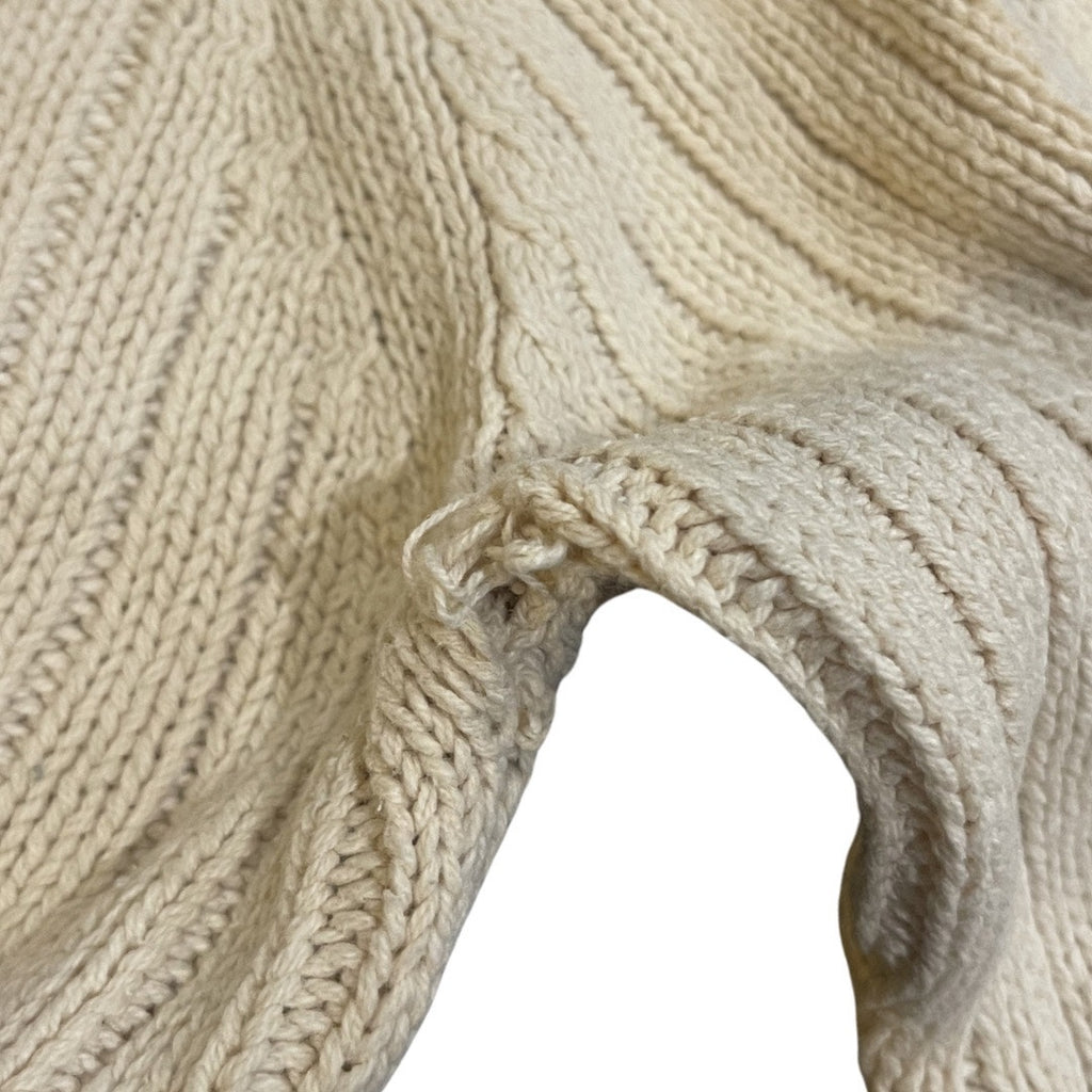 Guess Chunky Cable Knit Ribbed Long Sleeve V-Neck Sweater Size Medium Casual