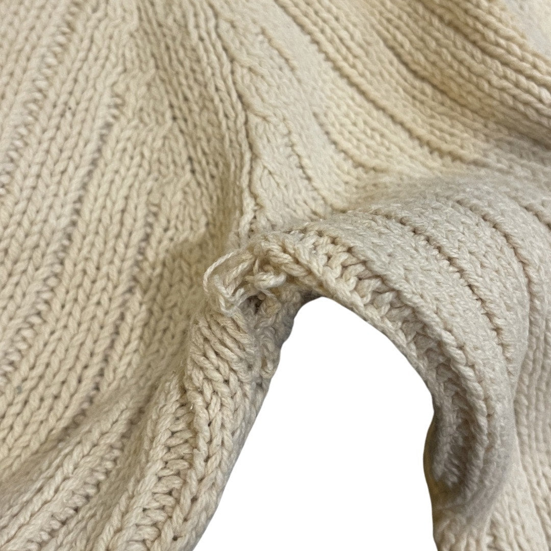 Guess Chunky Cable Knit Ribbed Long Sleeve V-Neck Sweater Size Medium Casual