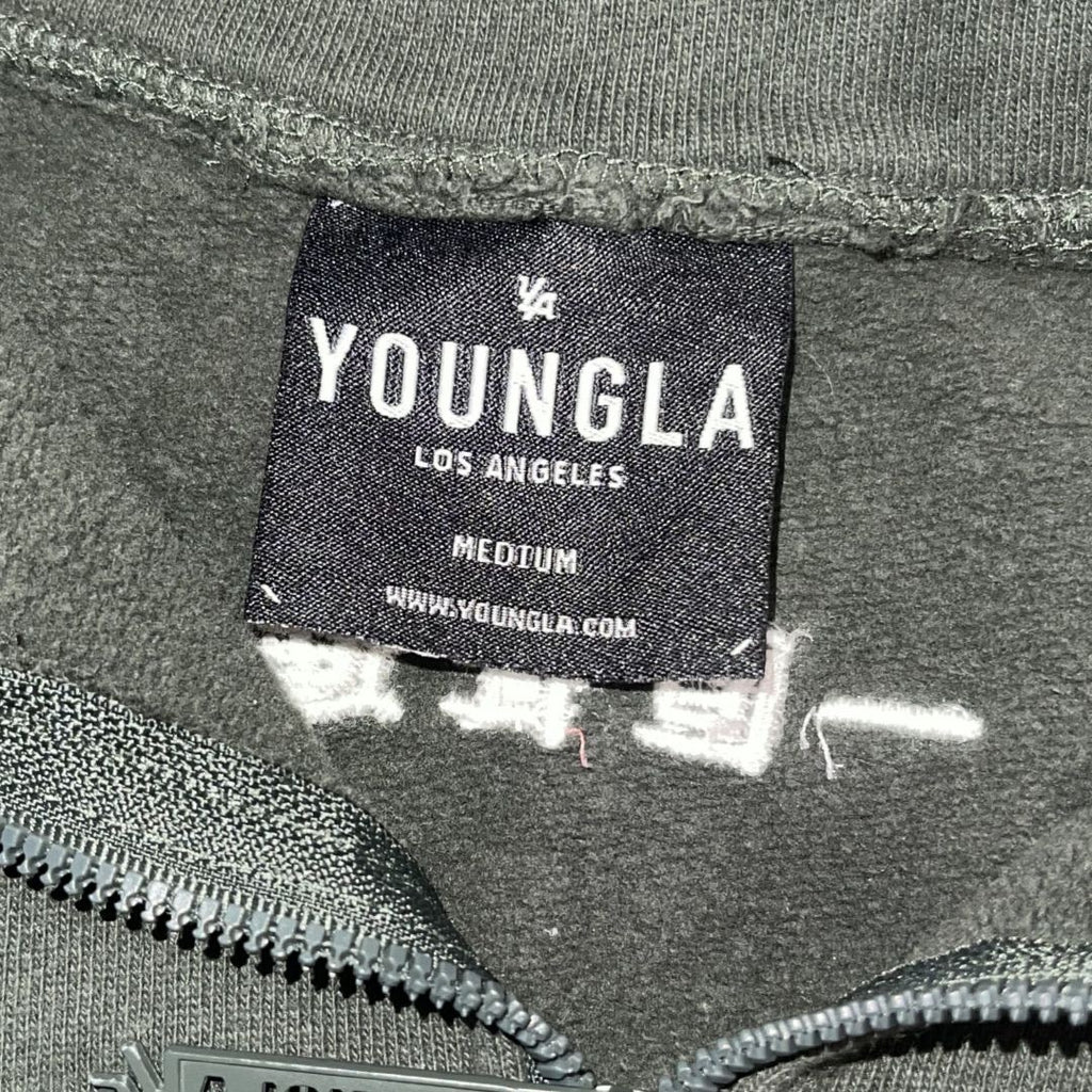 YoungLA Mens Quarter zip pullover sweatshirt SZ Medium Comfy Collection Athletic