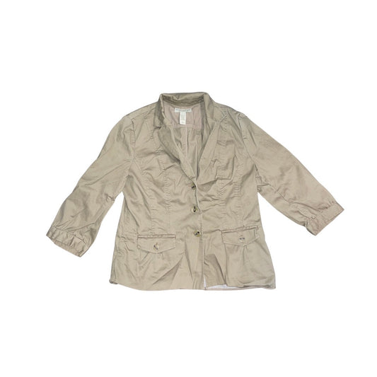 Banana Republic Jacket Blazer Stretch Tan Sport Coat Women's Size 14
