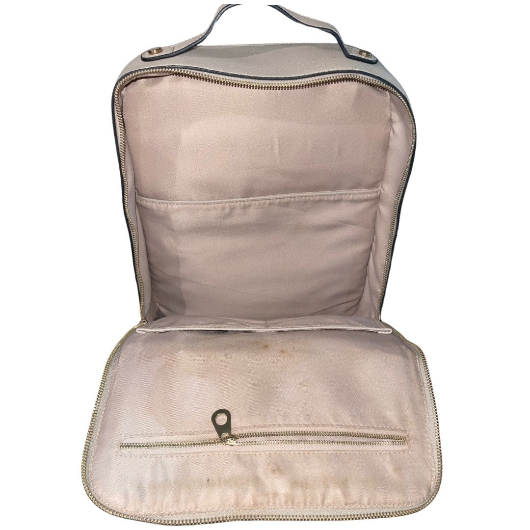 Calpak 15" Taupe Faux Leather Laptop Backpack Travel Carry on Luggage