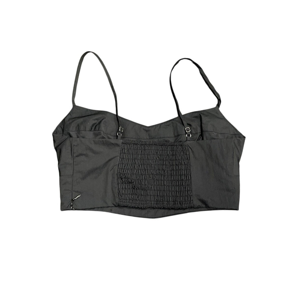 Free People Smoked Cropped Corset Top Heart Neckline Adjustable Straps
