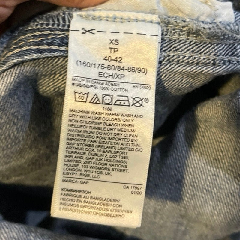 Gap Denim Shortalls Short Overalls SZ XS 90s Streetwear Farm Y2K VTG Inspired