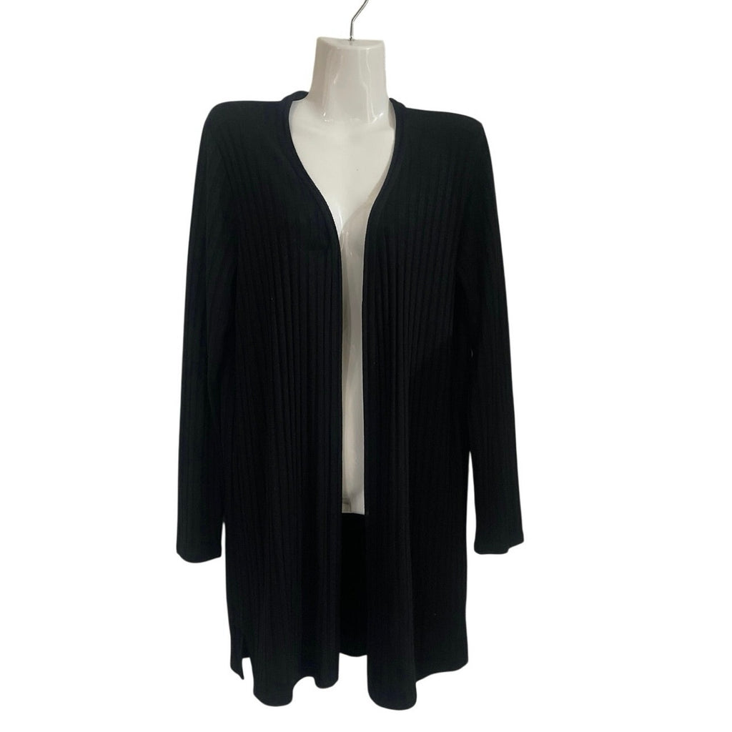 Calvin Klein Jeans Long Ribbed Open Front Cardigan SZ M Lagenlook Career Casual