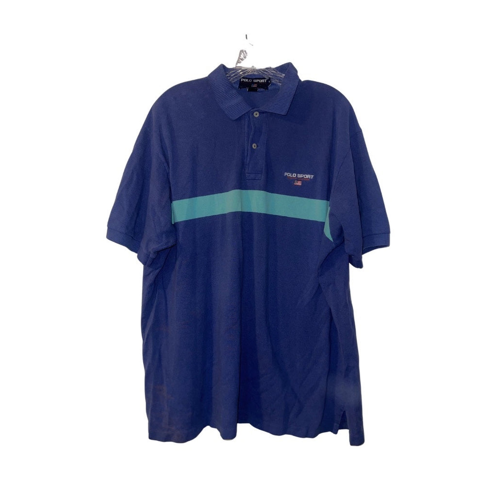 Polo Sport Logo Ralph Lauren Lot of 2 Polo Shirts XL Short Sleeve American Flag