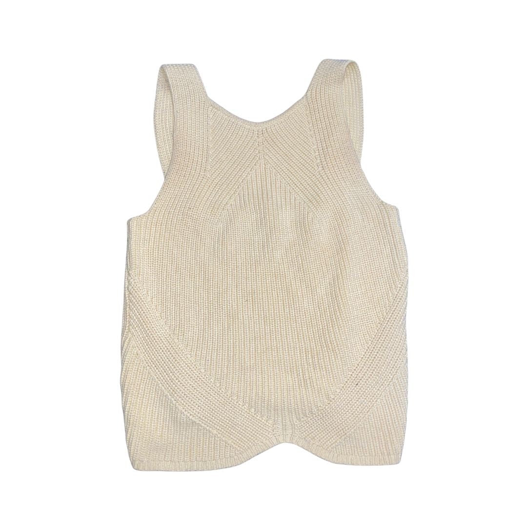 Express Butter Yellow Chunky Knit Sleeveless Sweater Top Size Small Boho Chic
