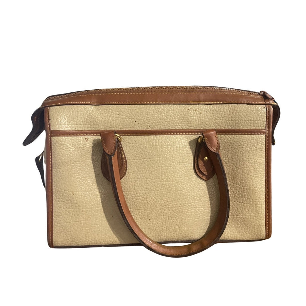 Beige Brown Purse Faux Leather