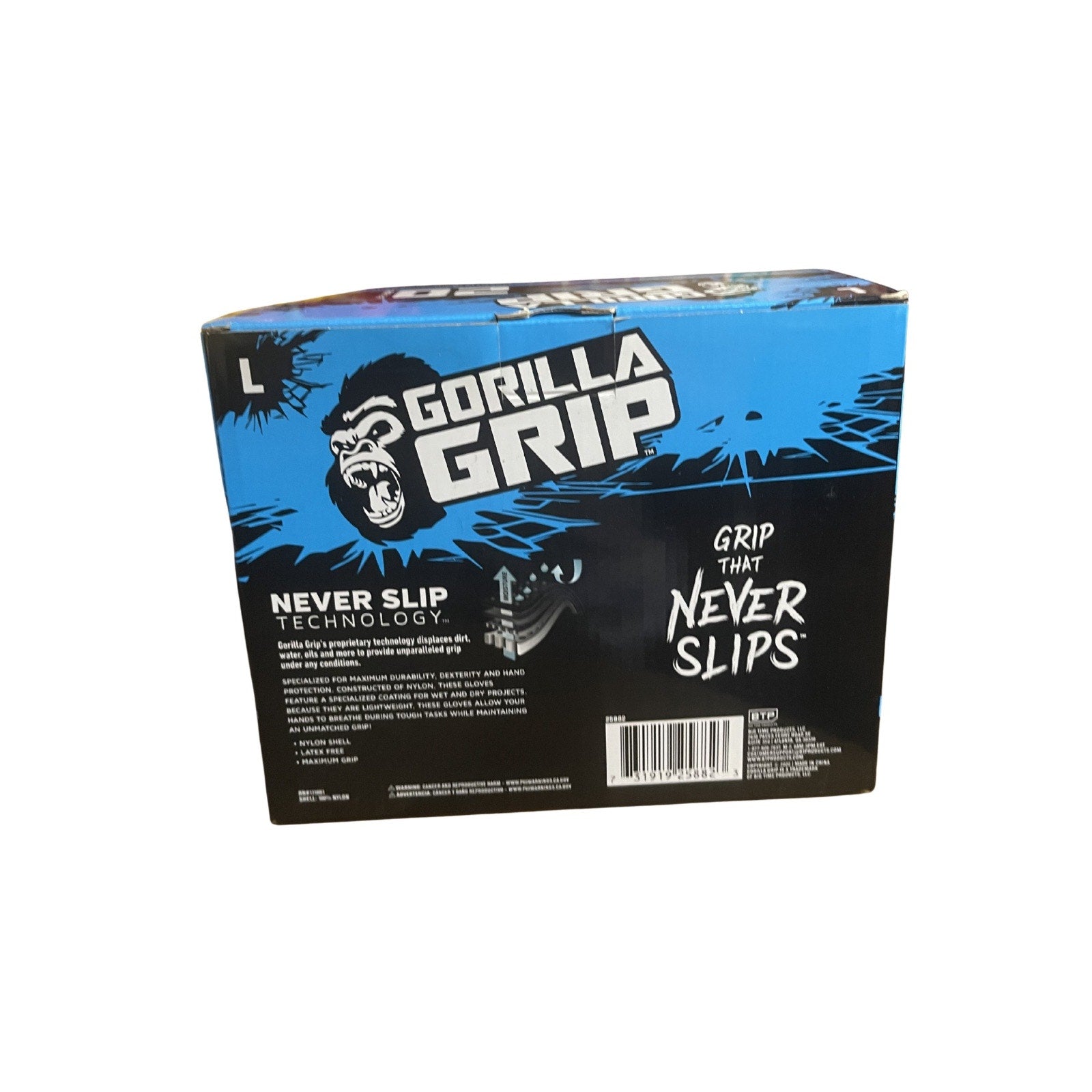 Gorilla Grip 20 Pair Box of Maximum Gripping Gloves Large Mechanic Workwear NEW