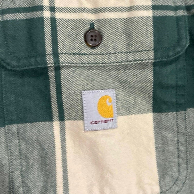 Carhartt Loose Fit Heavyweight Flannel Long Sleeve Plaid Shirt SZ XL Gorpcore