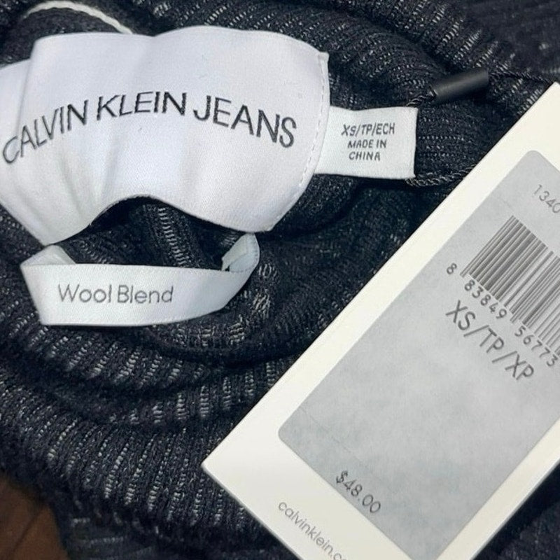 Calvin Klein Women Ribbed High Neck Turtleneck Sweater NWT Size XS