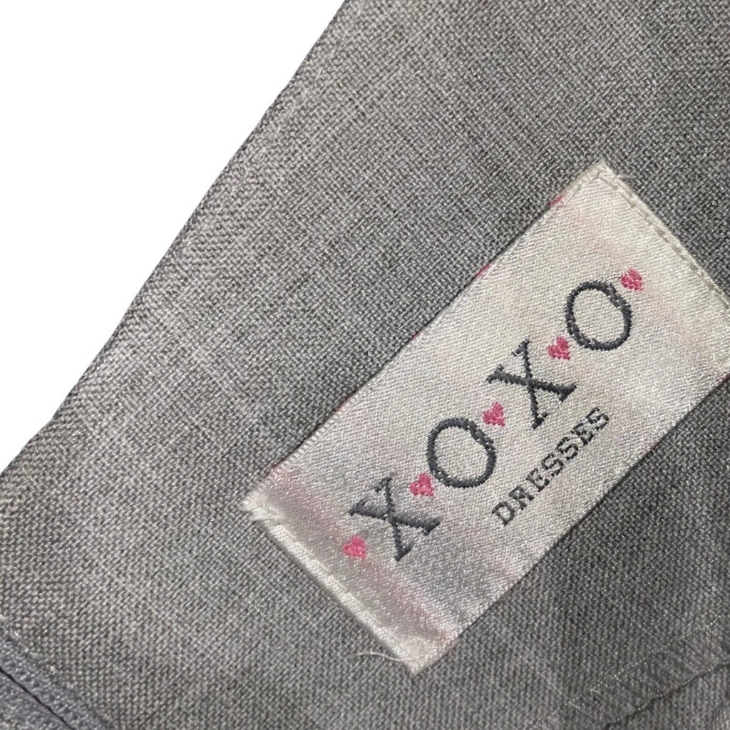 XOXO Juniors Sleeveless Gray Short Sheath Dress Y2K Career Office