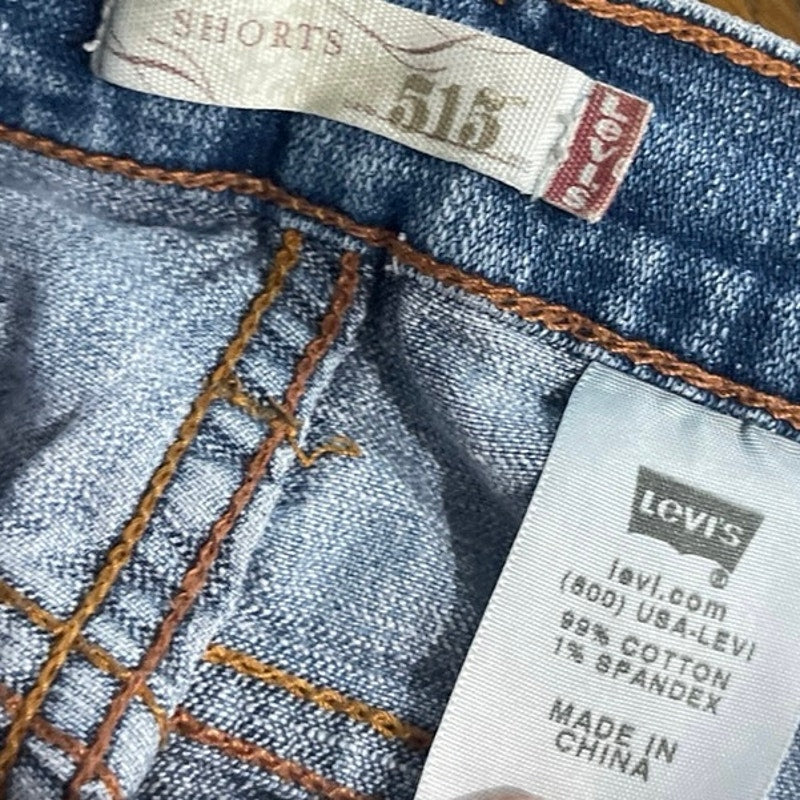 Levi's 515 Denim Jean Shorts SZ 6 Mid Rise Fit Stretch Casual Streetwear