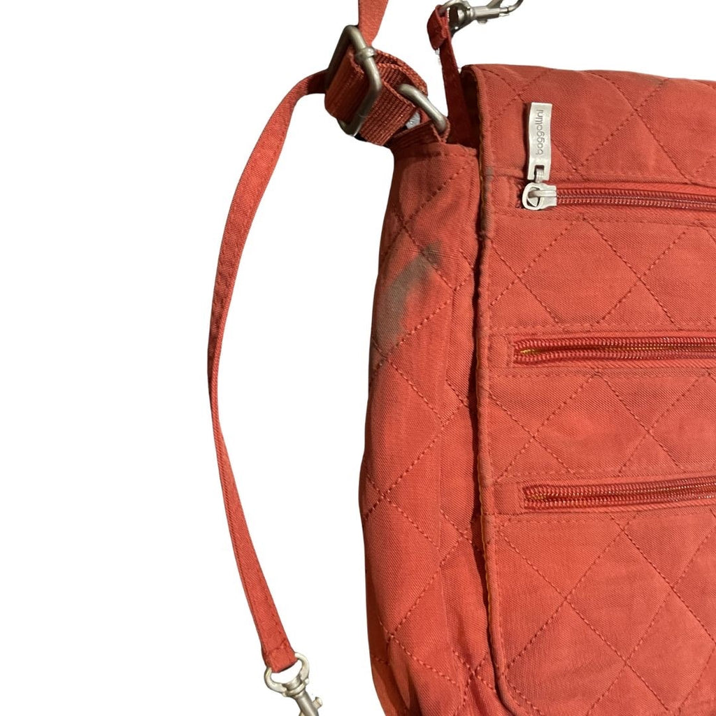 Baggallini Town Bag Nylon Messenger Crossbody Purse Multiple Zipper Minimalist