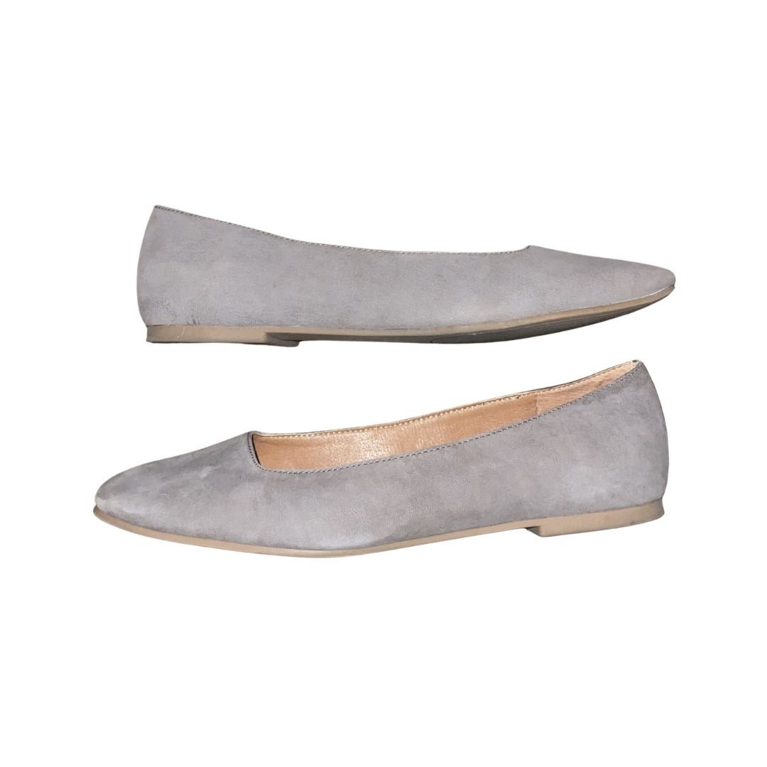 Lucky Brand Gray LK Dornet Flats Shoes Size 8.5 Casual Career Office Preppy NWB
