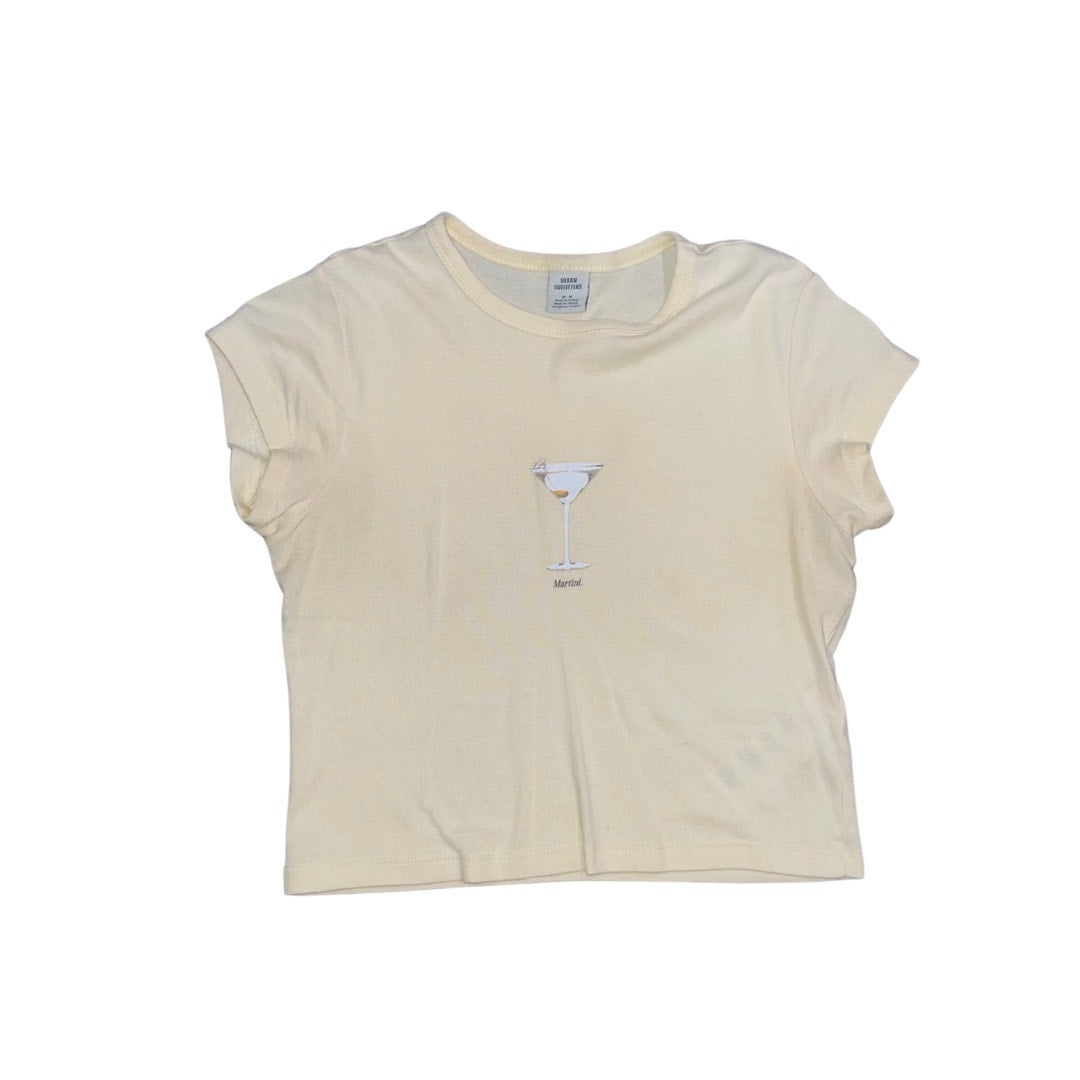 Urban Outfitters Cropped Martini Baby Tee T-shirt Size Medium