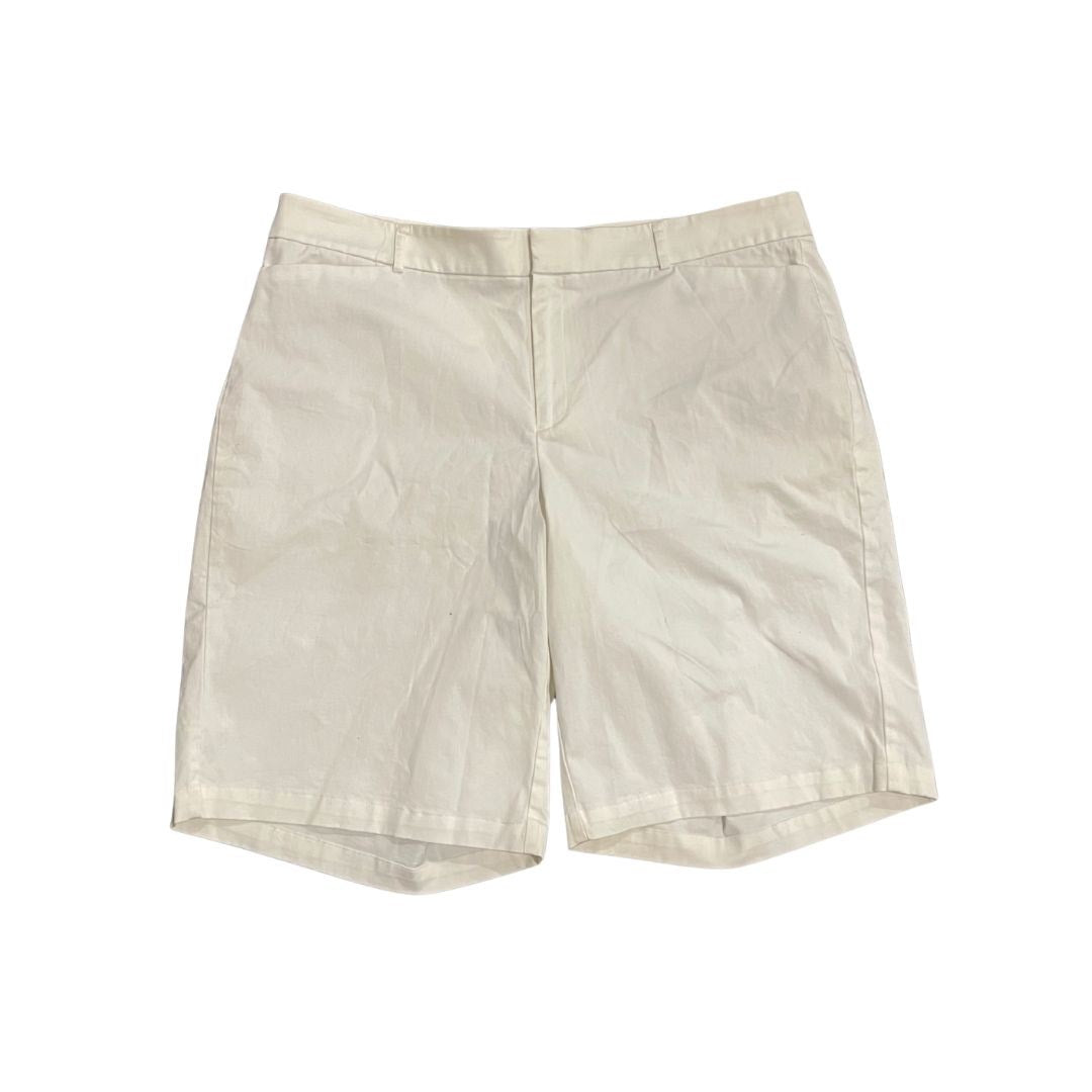 Dockers Womens Chino Flat Front Shorts Plus Size 18 Casual Comfort NWT