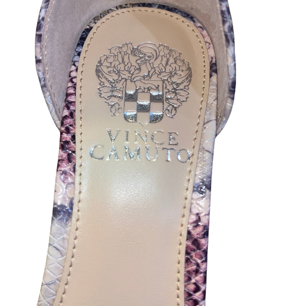 Vince Camuto Snakeskin Sathina Ankle Strap Platform Heel Size 8 Multicolor NWT