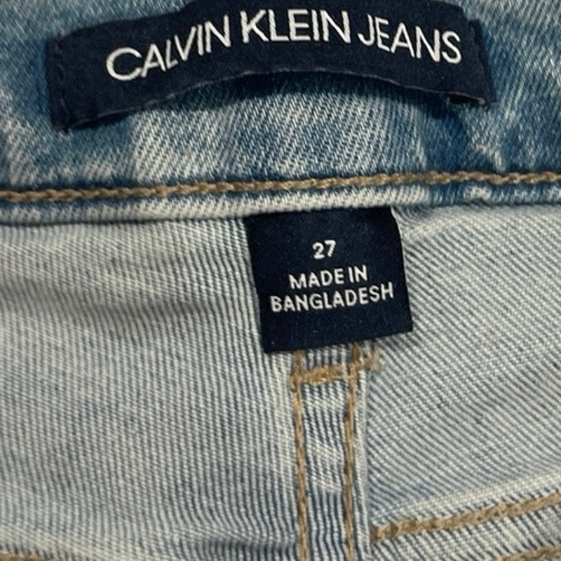 Calvin Klein Jeans Distressed High Rise Denim Pants Size 27 Streetwear Everyday