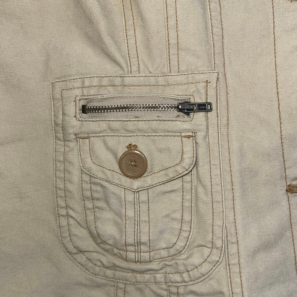American Eagle Outfitters Y2K Women's Button Up Khaki Jacket Size Large Safari