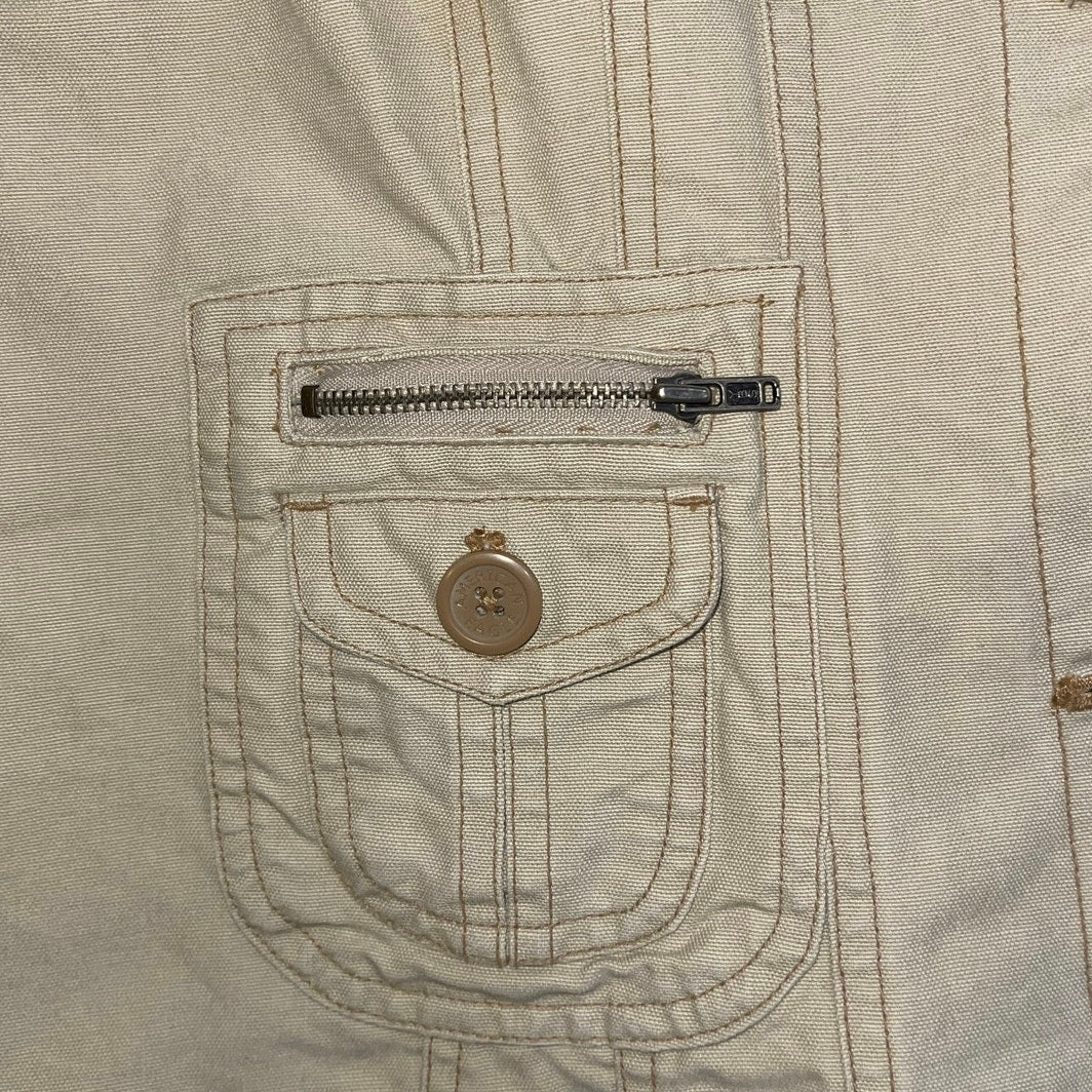American Eagle Outfitters Y2K Women's Button Up Khaki Jacket Size Large Safari