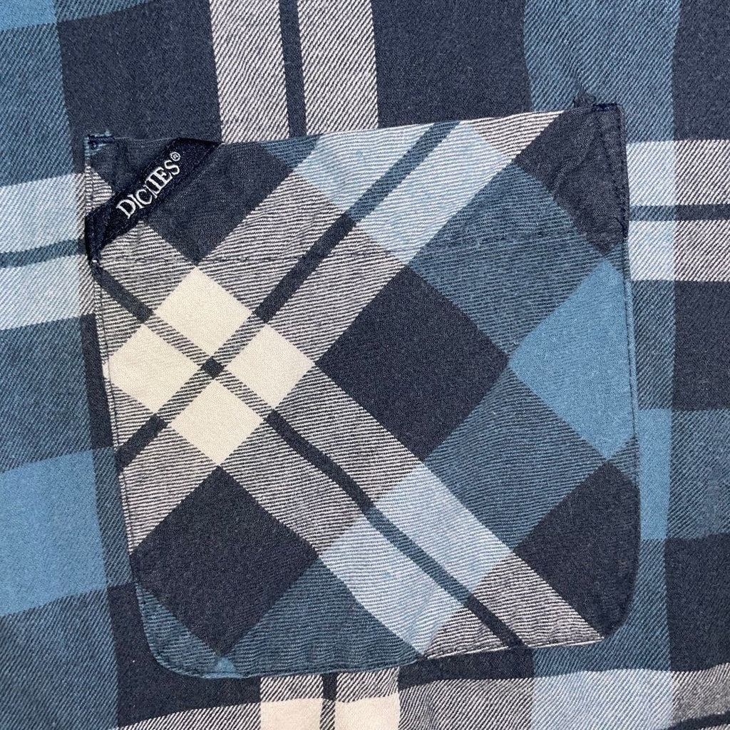 Dickies Mens Long sleeve Button Down Plaid Flannel Shirt Size 2XL Big and Tall