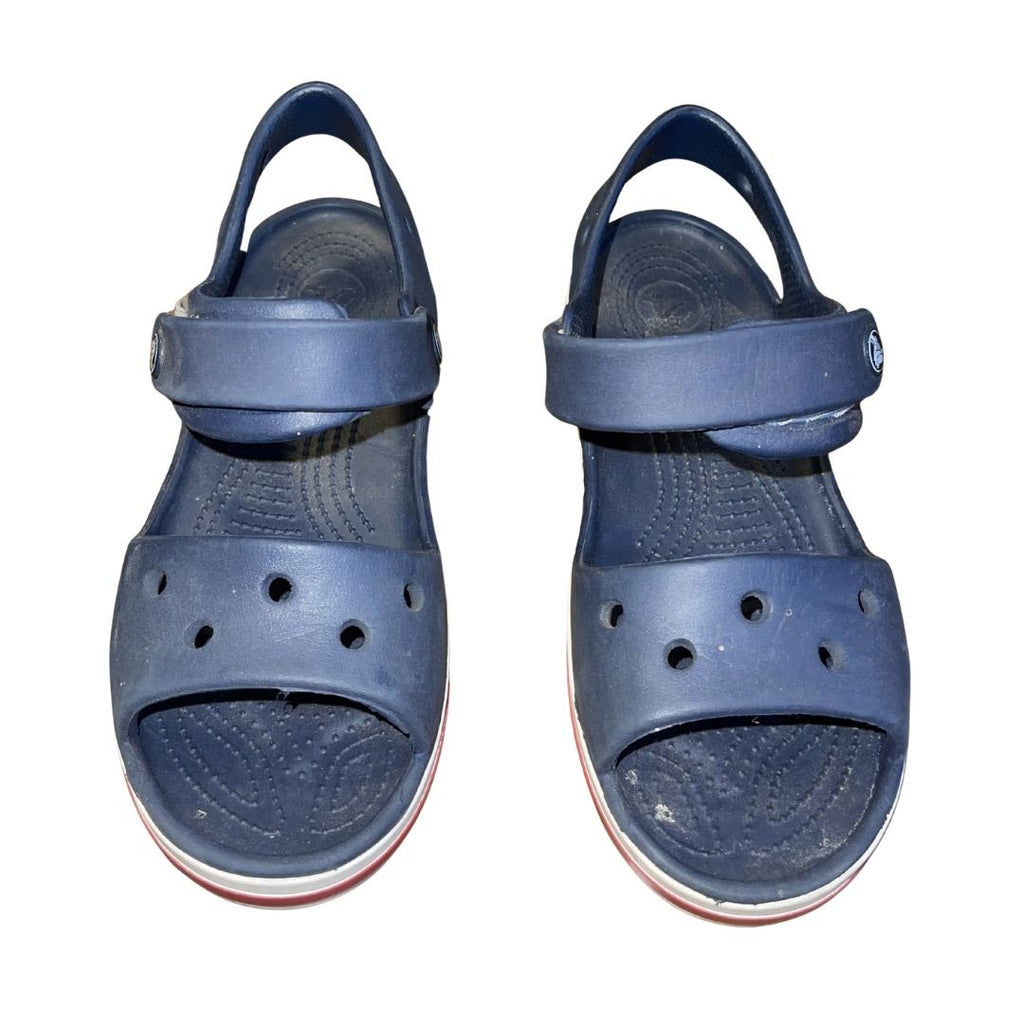 Crocs Bayaband Sandal K Hook and Loop Ankle Strap Size 2 Navy Kidscore Casual